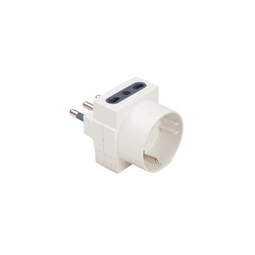 ADATT.TRIPLO+SCHUKO SPINA 16A PRESA 10/16A