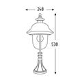 LANTERNA SILVER+BASE E27 100W SABRINA