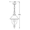 LANTERNA SILVER+CATENA E27 100W CLELIA