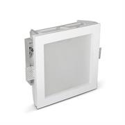 FARETTO IN GESSO CON VETRO 2XE27 250X250X90MM MEDEA
