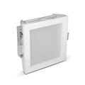 FARETTO IN GESSO CON VETRO 2XE27 250X250X90MM MEDEA