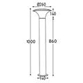 PLAFONIERA DA ESTERNO LED 7W 480 LUMEN IP54 4200K CAROLA