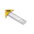 KIT PROFILO IN ALLUMINIO 8MM CON FLANGIA 2MT