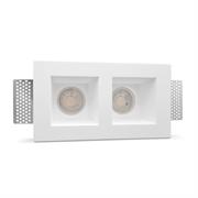 FARETTO IN GESSO 2XGU10 215x118X58MM EDDA