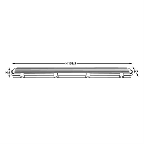 PLAFONIERA IP65 1 TUBI LED 150 CM VENERE
