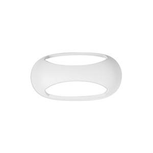 PLAFONIERA I-LUCE 125.183/02 DOT OVALE BIANCO 1xE27 FINO A 100W NERO 1xE27 FINO A